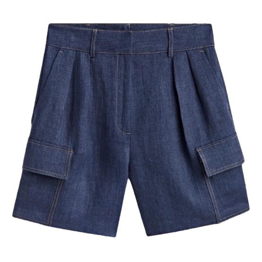 Massimo Dutti Dark Blue Vest Linen Vest and Shorts